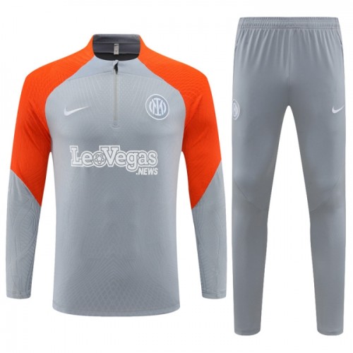 Inter Milan Sweat d'Entraînement Quarter-Zip 2023-24 Grise Inter Milan Sweat d'Entraînement Quarter-Zip 2023-24 Grise